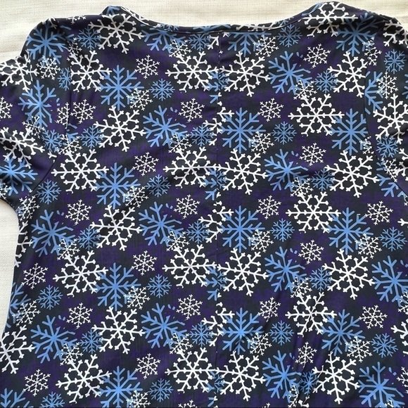 YELETE Snowflake (blue white) Winter
Dress With Pockets 3/4 sleeves SIZE XL - Picture 5 of 6